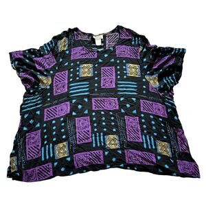 VTG PHYSICAL ATTRACTION Short Sleeve Top Size 6X Retro Casual Classic Eclectic